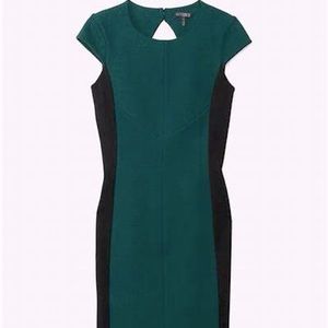 Intermix Green and Black Body-Con Dress, Medium
